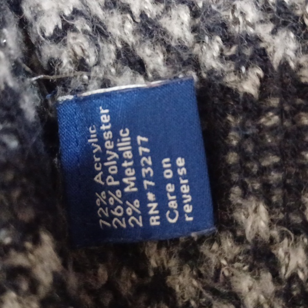 Apt, 9 Long Cardigan Sweater Gray and Navy Plaid Size‎ XL - Picture 8 of 9